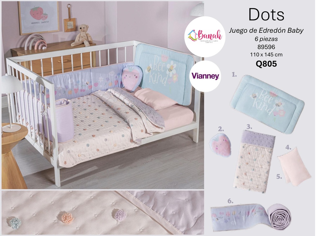 Juego De Edredón Baby Dots