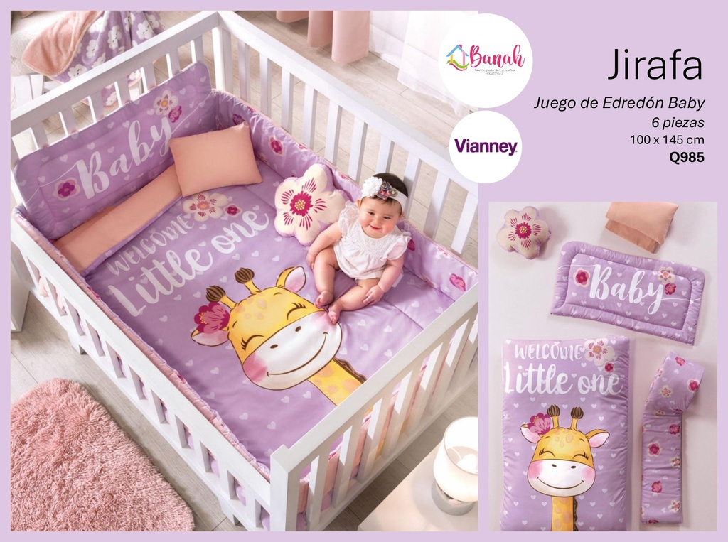 Juego De Edredón Baby Jirafita