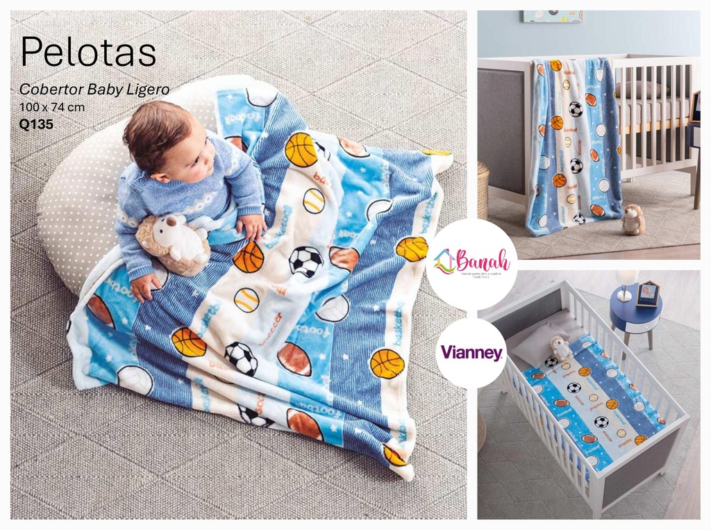 Cobertor Baby Ligero Pelotas