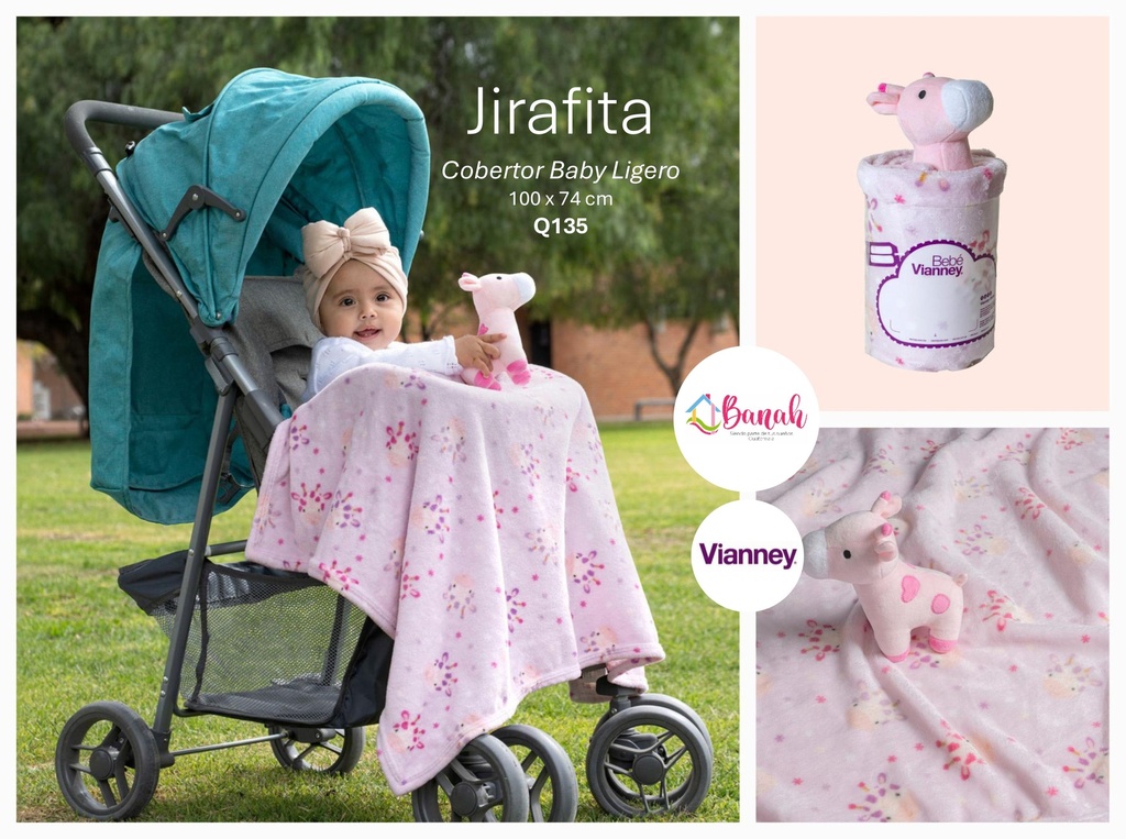 Cobertor Baby Ligero Jirafita
