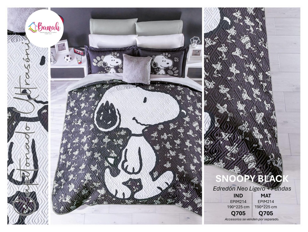 Edredón Neo Ligero Snoopy +Fundas