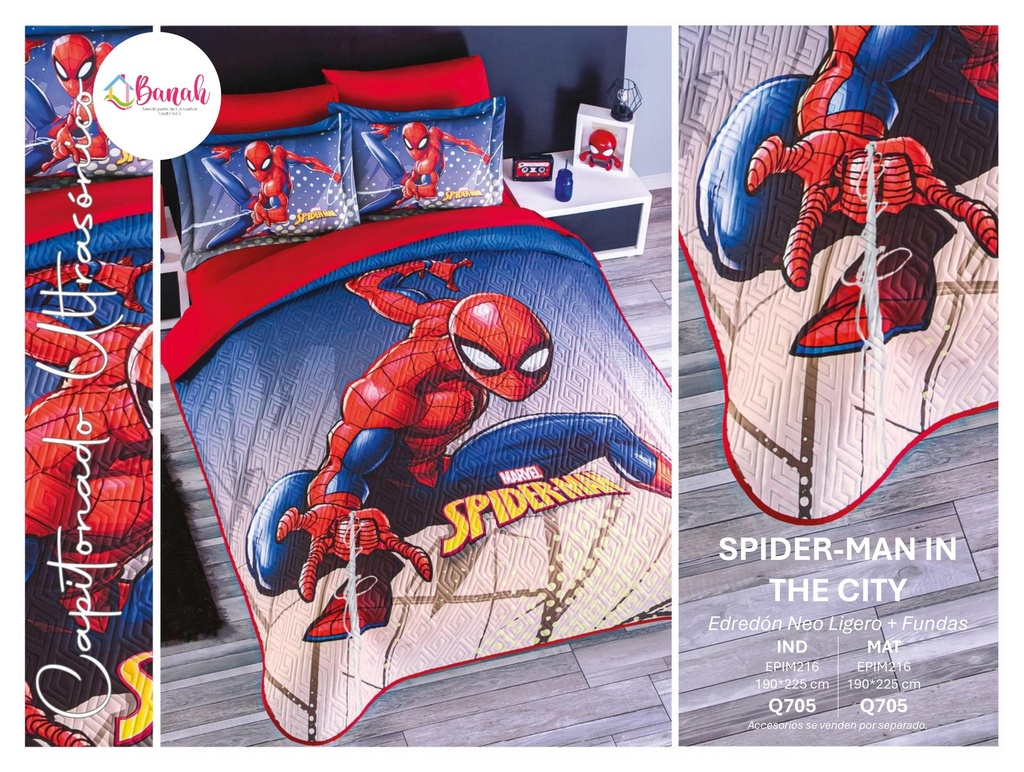 Edredón Spider-Man In The City +Fundas