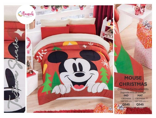 Cobertor Pachicalientito Mickey Navidad