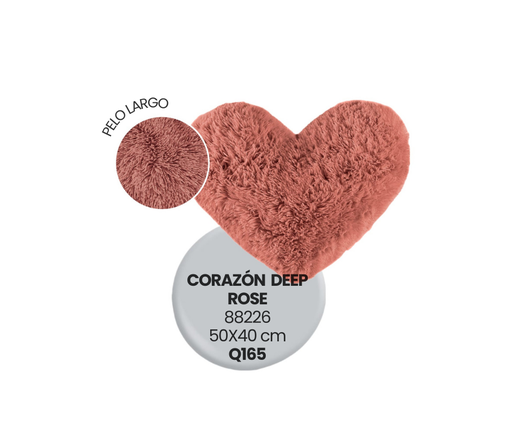 Cojín Corazón Deep Rose