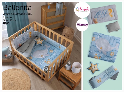 Juego De Edredón Baby Ballenita