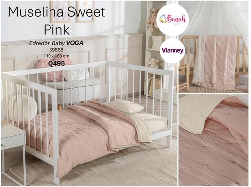 Edredón Baby Voga Muselina Sweet Pink