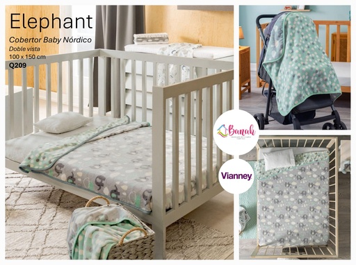 Cobertor Baby Nórdico Elephant