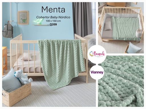 Cobertor Baby Nórdico Menta